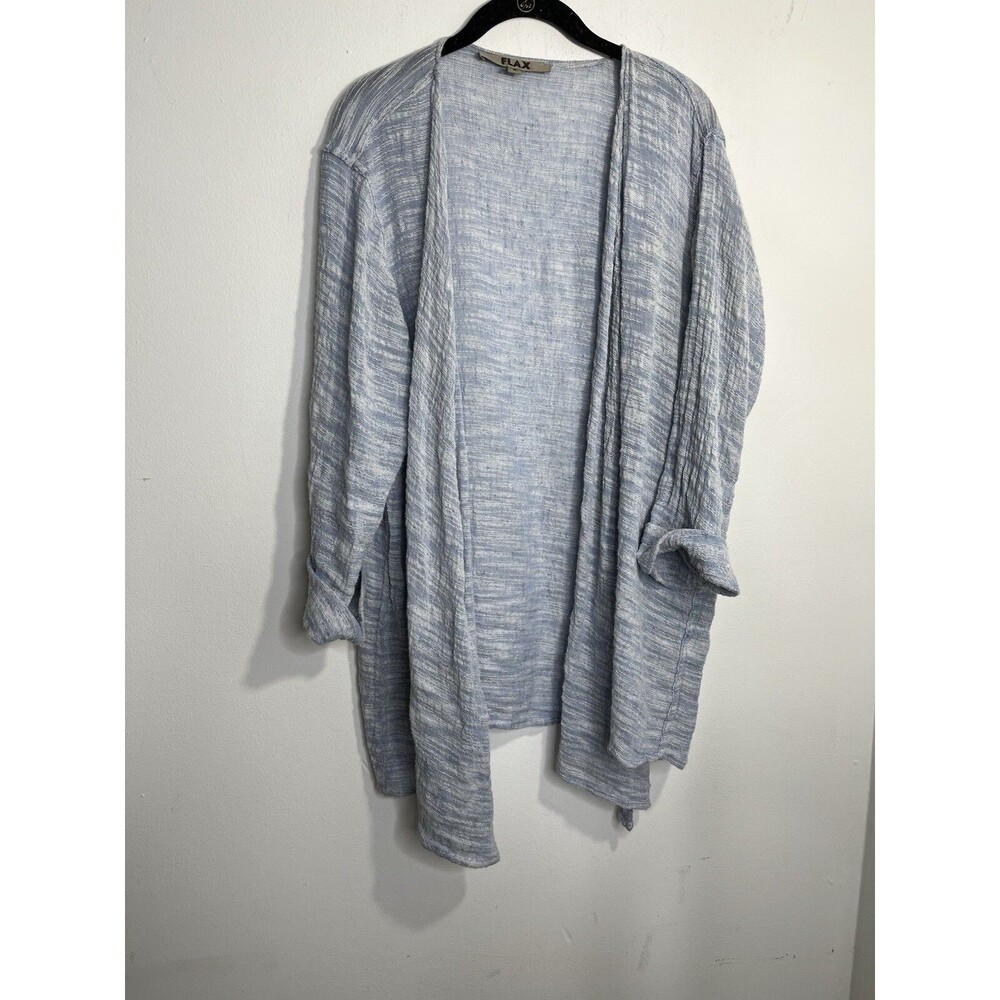 FLAX Designs LINEN Zen Duster Small Ice Blue Cotton